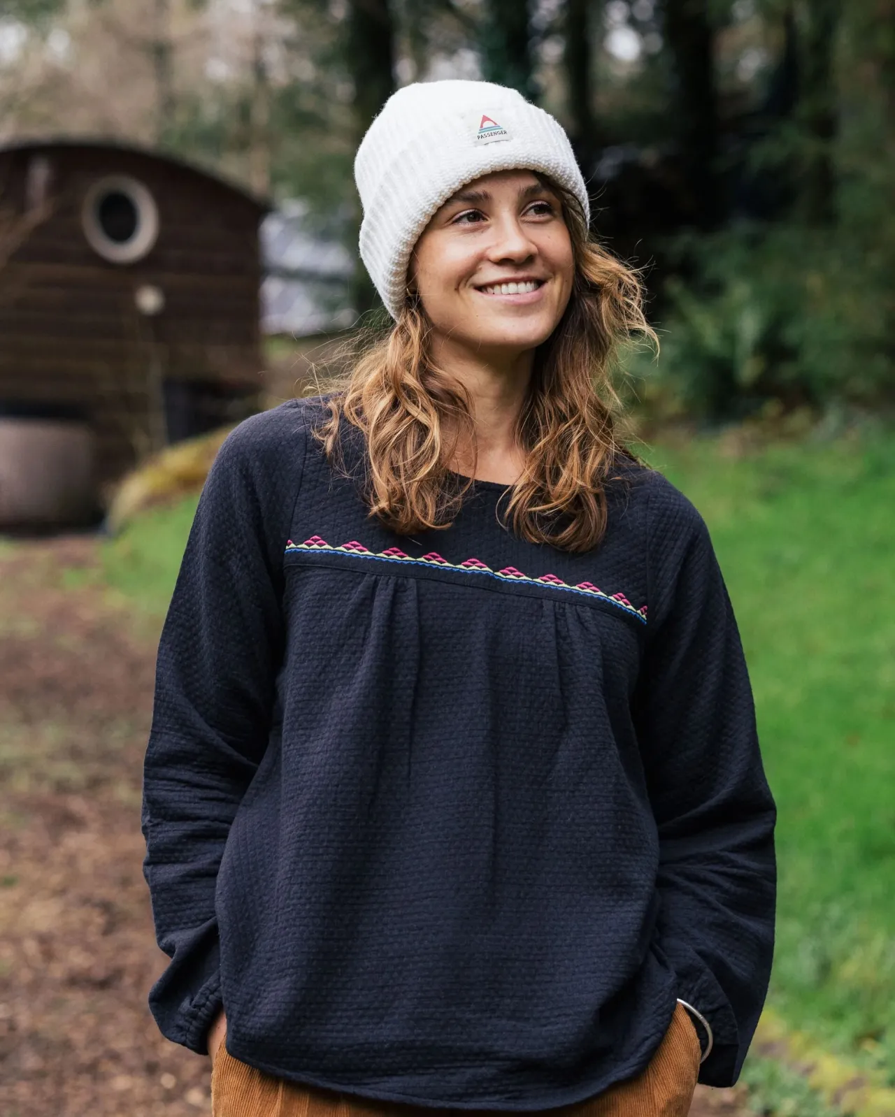 Discount Petal Bio-Baumwoll-Langarmshirt - Damen Oberteile & T-shirts