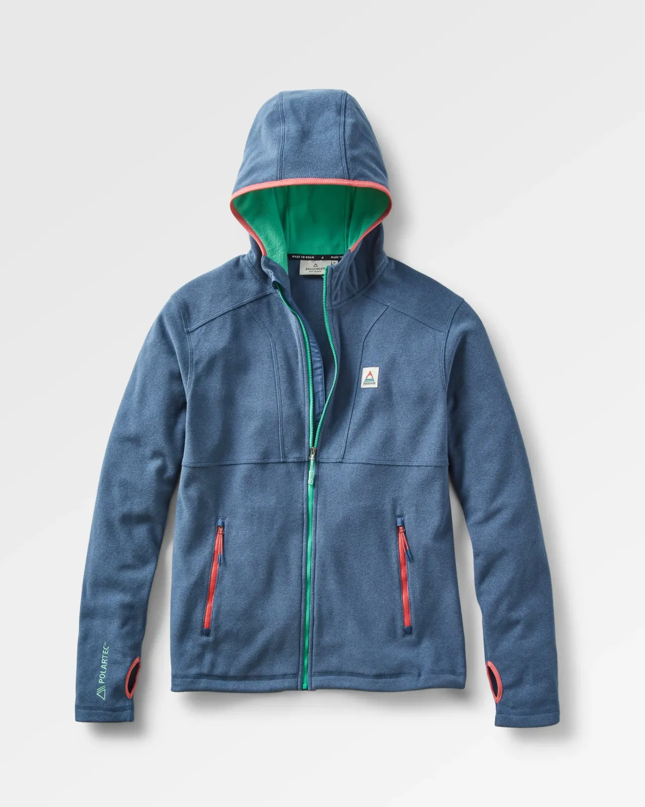 Online Pinegrove recyceltes Polartec® Fleece Hoodie - Dunkel Meliertes Denim Herren Oberteile