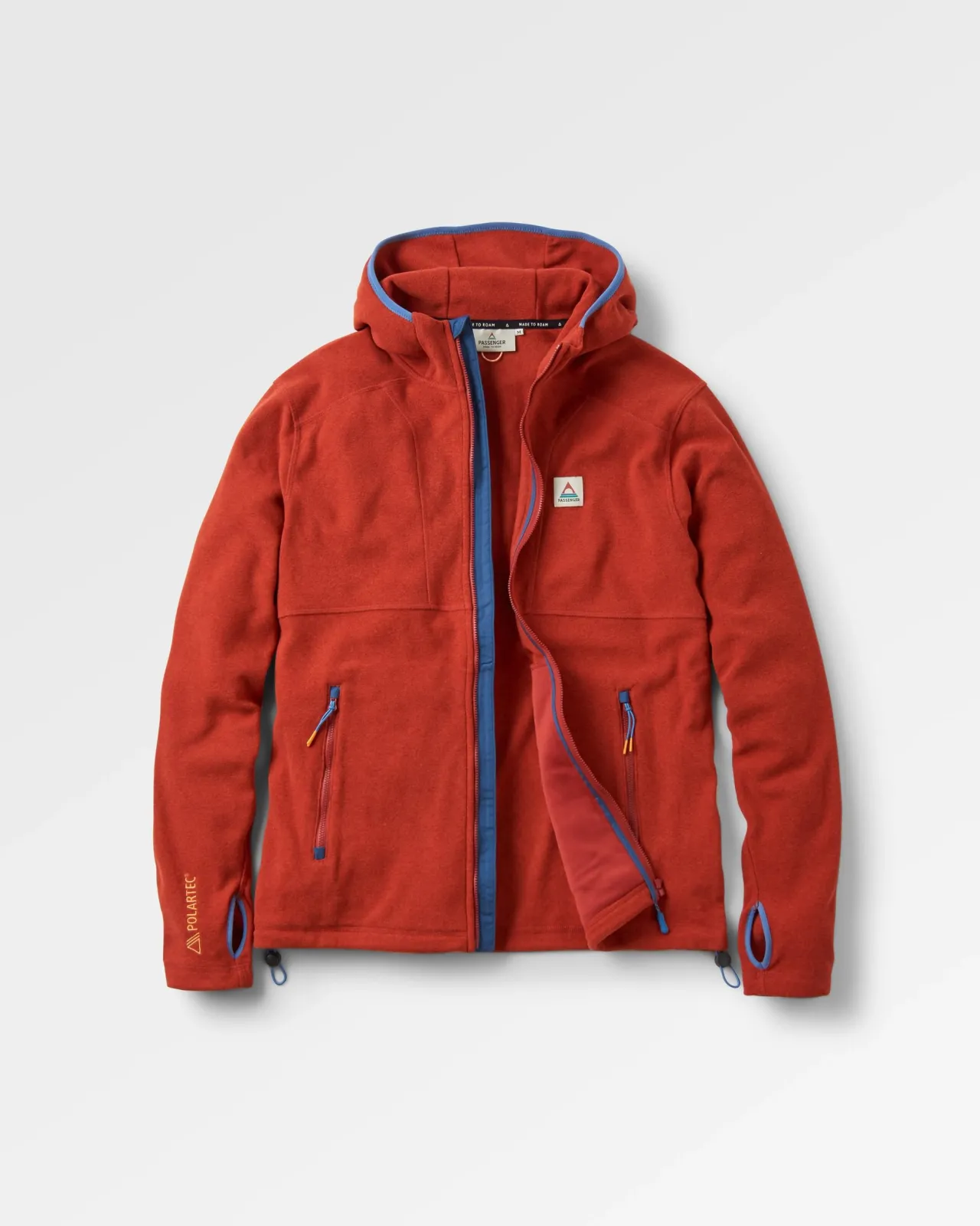 pinegrove_recyceltes_polartec_fleece_hoodie__roter_ocker_1.webp Discount Pinegrove recyceltes Polartec® Fleece Hoodie - Roter Ocker Herren Kapuzenpullover & Sweatshirts | Oberteile