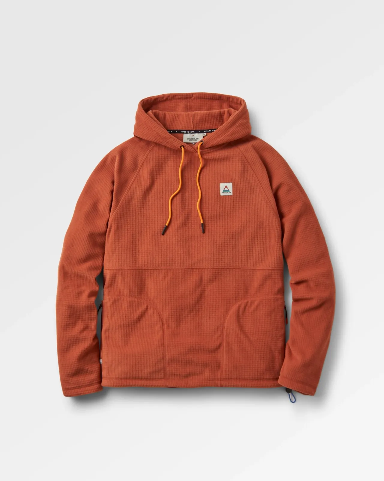 Best Point recycelter Grid Polar Fleece Kapuzenpullover - Gebrannter Ton Herren Oberteile