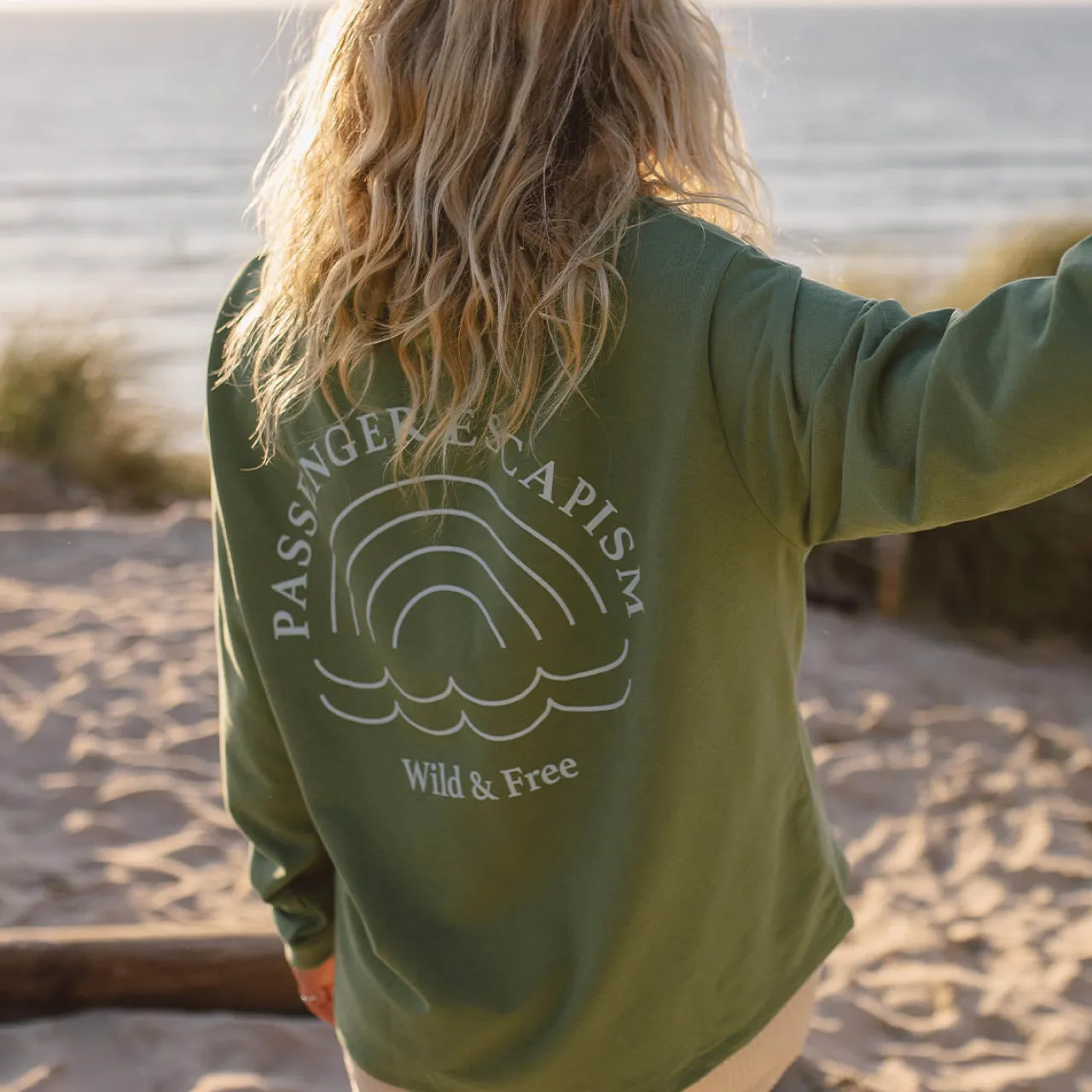 Store Rainbow Recyceltes Baumwolle Oversized Sweatshirt - Dunkles Efeu Damen Kapuzenpullover & Sweatshirts