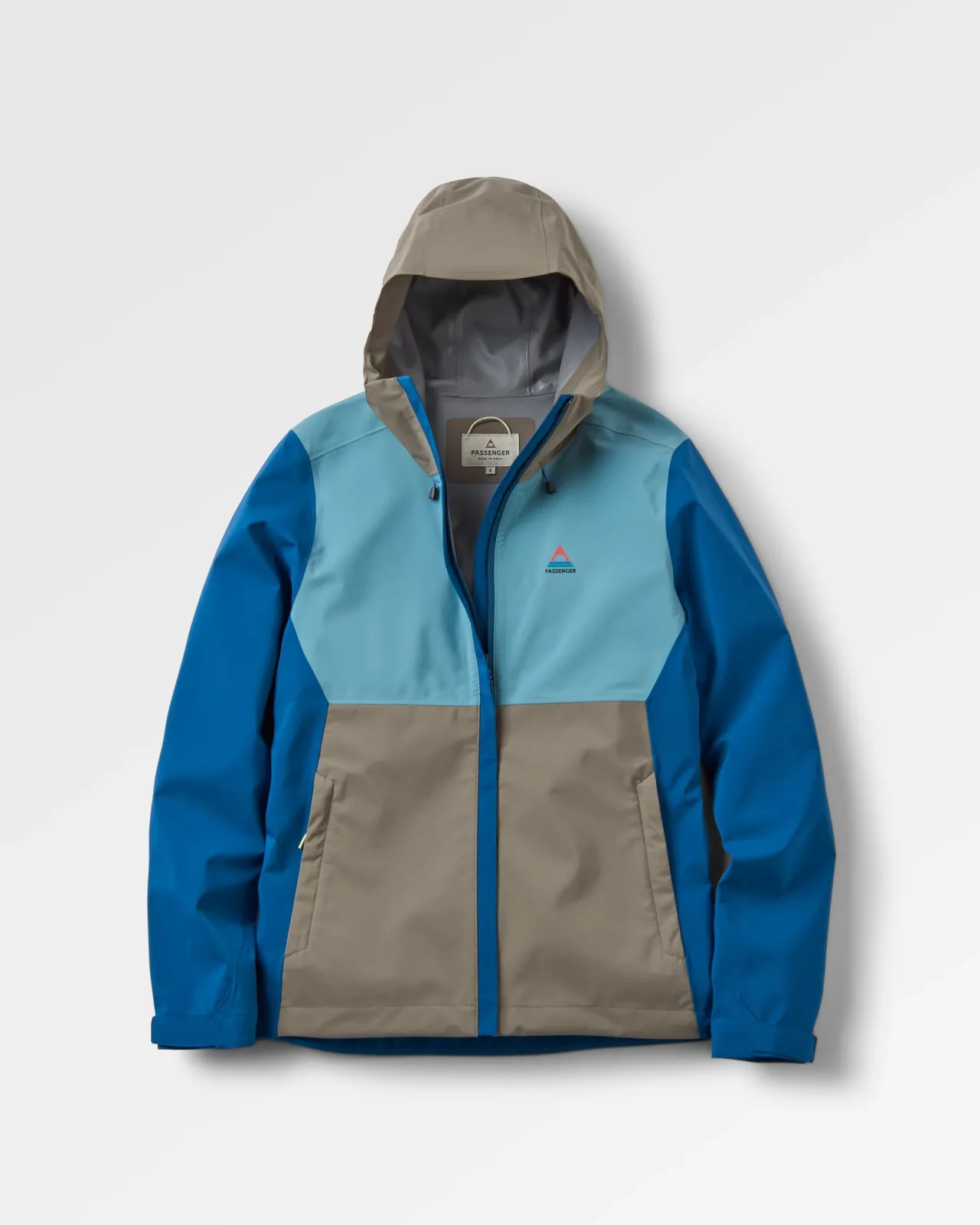 Cheap Rainstorm recycelte wasserdichte Jacke - Gezeitenblau/Arktis/Staubige Olive Damen Wasserdicht | Oberteile