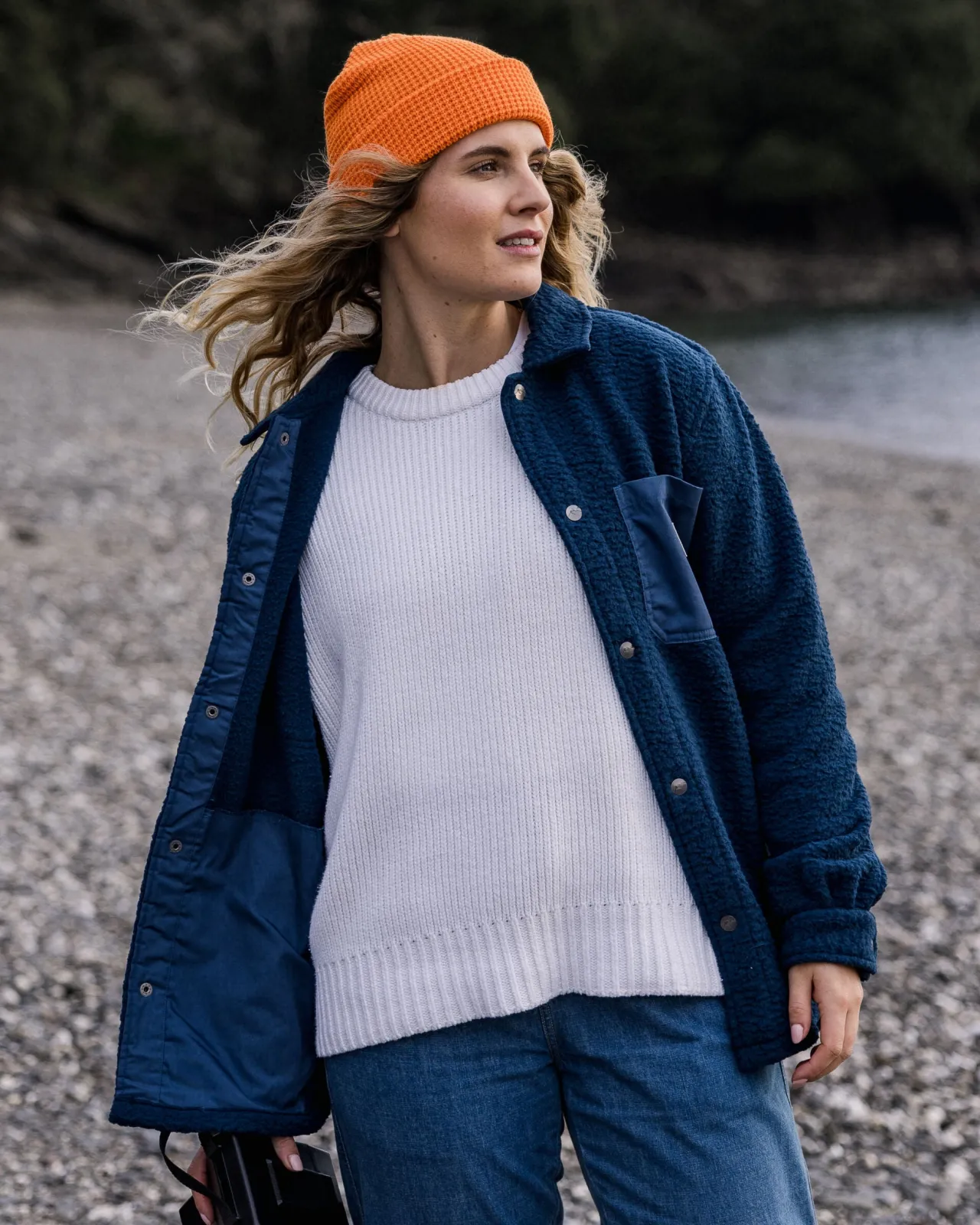rappel_recyceltes_sherpa_oversized_hemd__dunkler_denim_4.webp Flash Sale Rappel Recyceltes Sherpa Oversized Hemd - Dunkler Denim Damen Hemden | Fleece