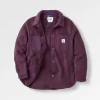 New Rappel Recyceltes Sherpa Oversized Hemd - Tief Pflaume Damen Hemden