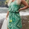 Shop Rivergate recyceltes Baumwollkleid - Sonnige Grüne Fichte Damen Kleider & Röcke