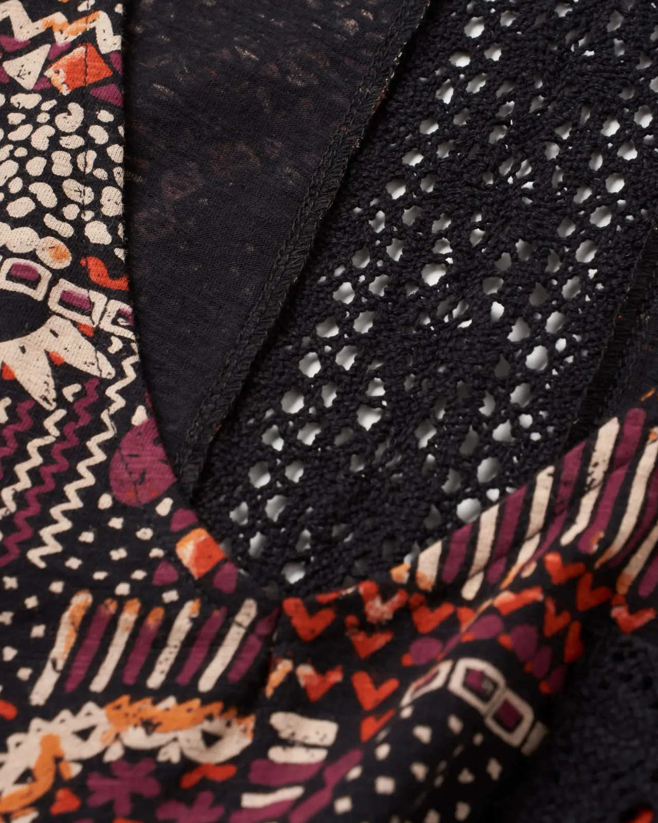 Online Rivergate recyceltes Baumwollkleid - Vintage Patchwork Schwarz/Mehrfarbig Damen Kleider & Röcke