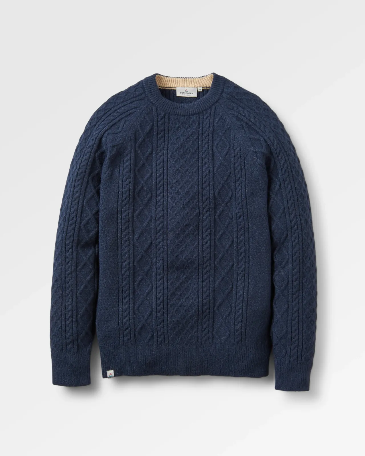 Fashion Sandbar Kabelstrickpullover - Tiefes Marineblau Herren Strickwaren