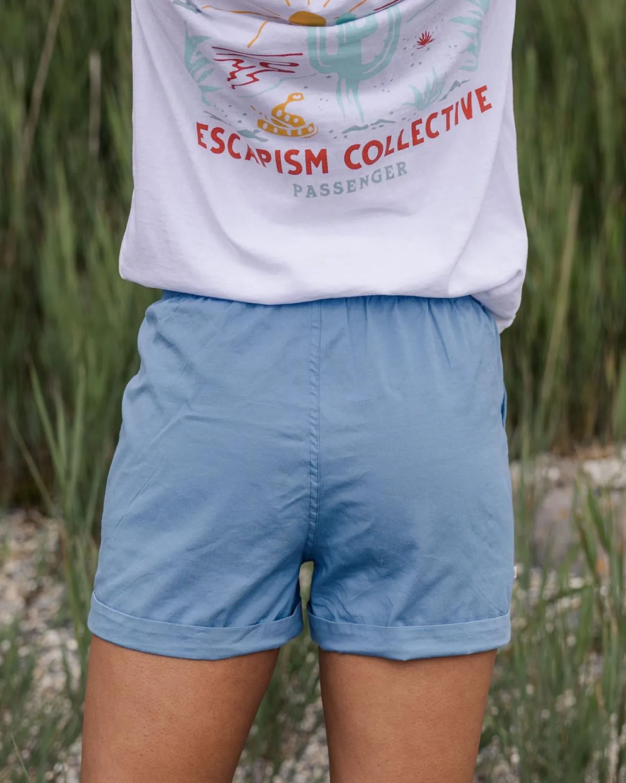 santosa_twill_short__blauer_schatten_5.webp Cheap Santosa Twill Short - Blauer Schatten Damen Kurze Hosen