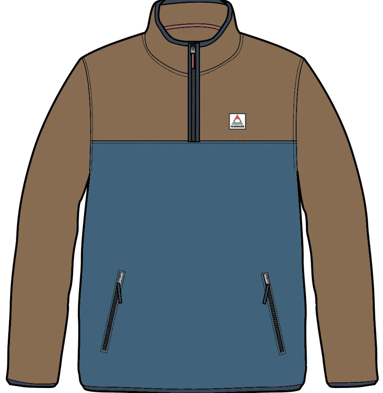 set_off_recycelter_polar__zip_fleece__khaki_9.webp New Set Off recycelter Polar 1/4 Zip Fleece - Herren Fleece | Fleece