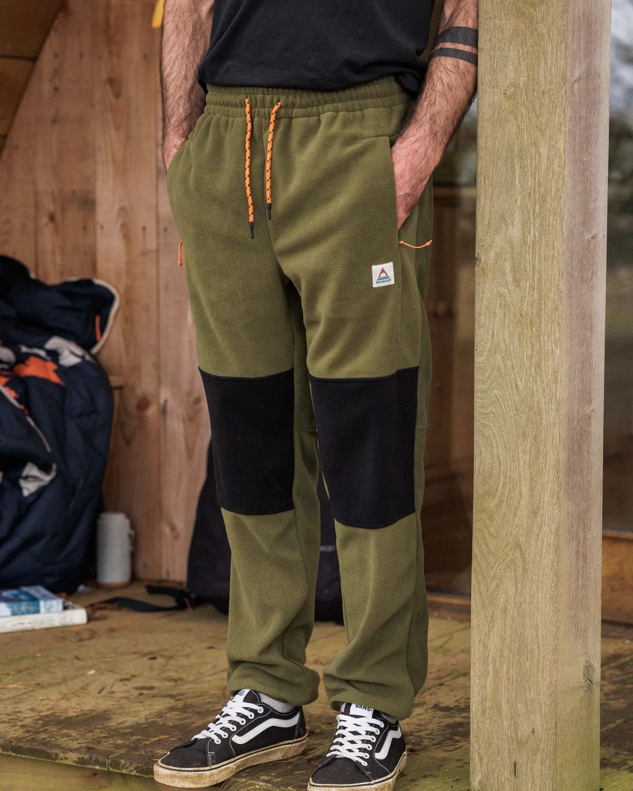 set_off_recycelter_polarfleecejogger__echtes_schwarz_khaki_7.webp Discount Set off recycelter Polar-Fleece-Jogger - Echtes Schwarz/ Khaki Herren Hosen