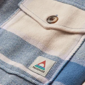 Best Stella Bio-Baumwoll-Langarmshirt - Provinz Blau Karo Damen Hemden