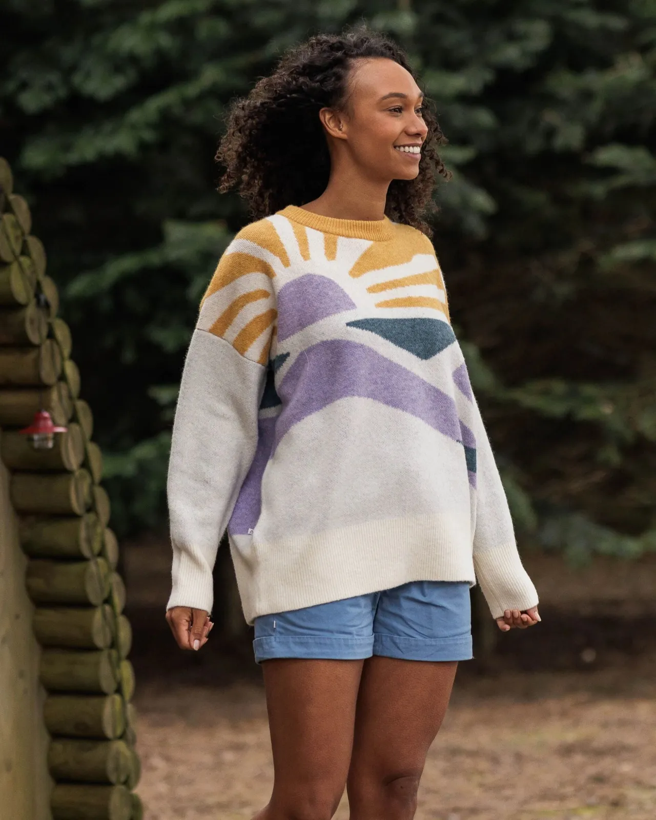 Store Sunsets Recycelter Oversized Strickpullover - Damen Strickwaren