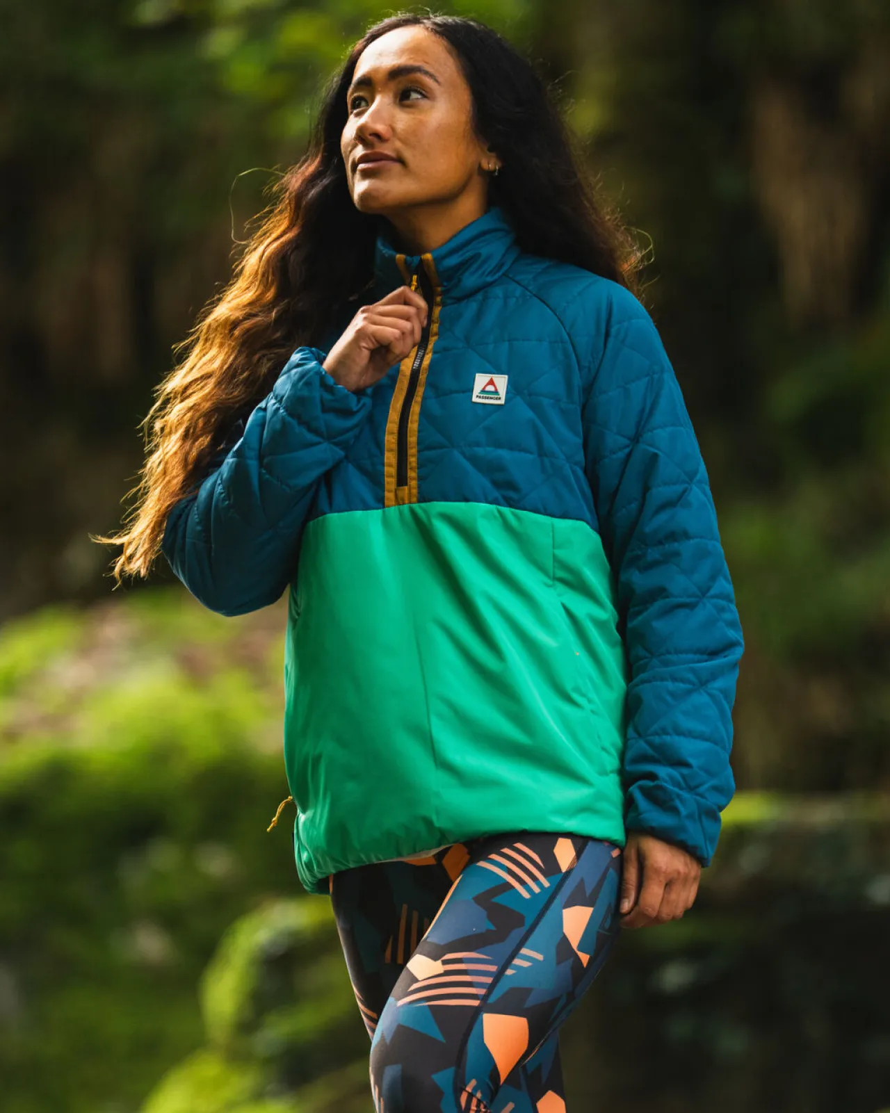 Best Trace Recycelte Thermore® Isolierte Jacke - Korsarblau/ Dschungelgrün Damen Jacken