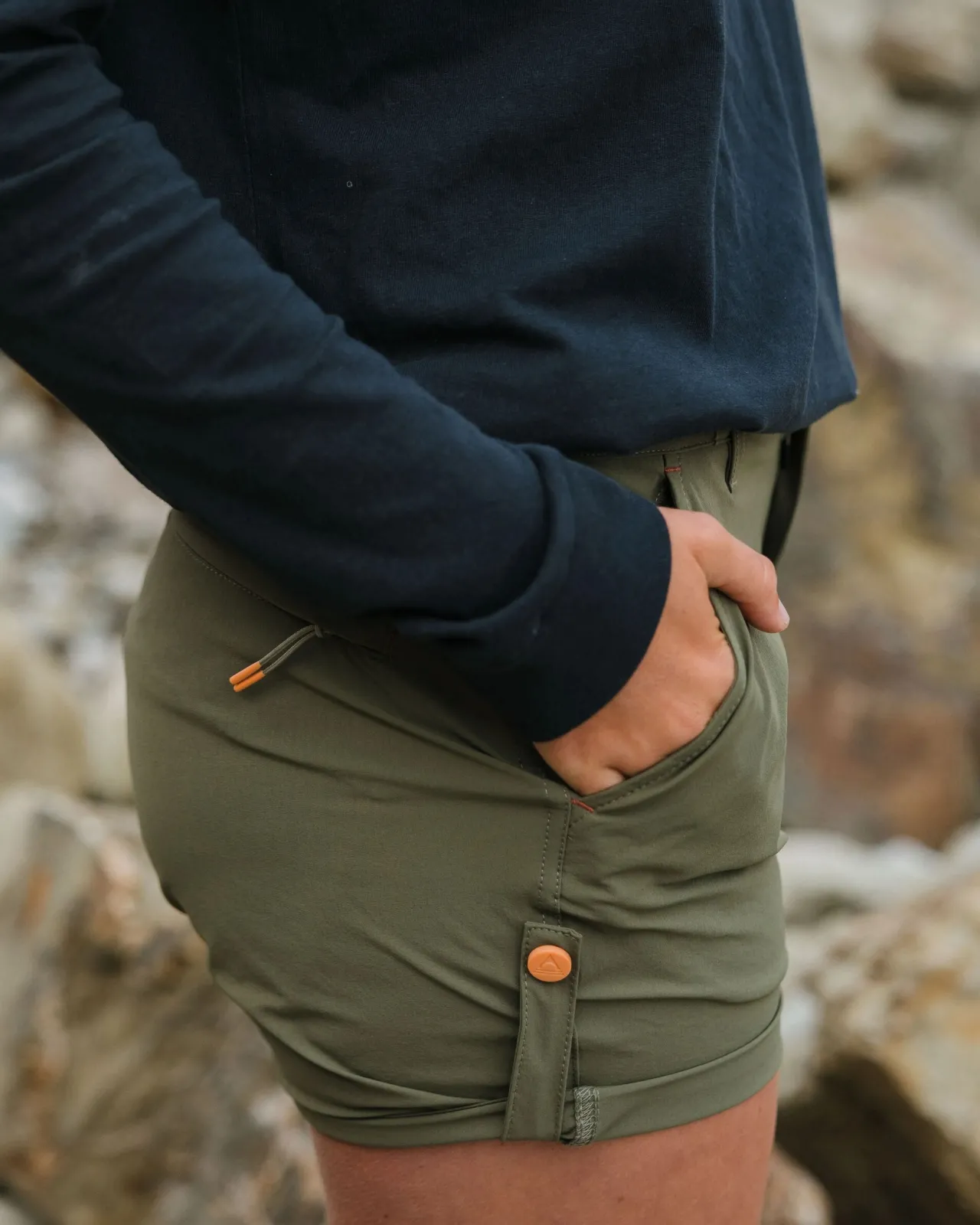 trail_roll_up_shorts__khaki_2.webp Cheap 365 Trail Roll Up Shorts - Damen Kurze Hosen | Hosen