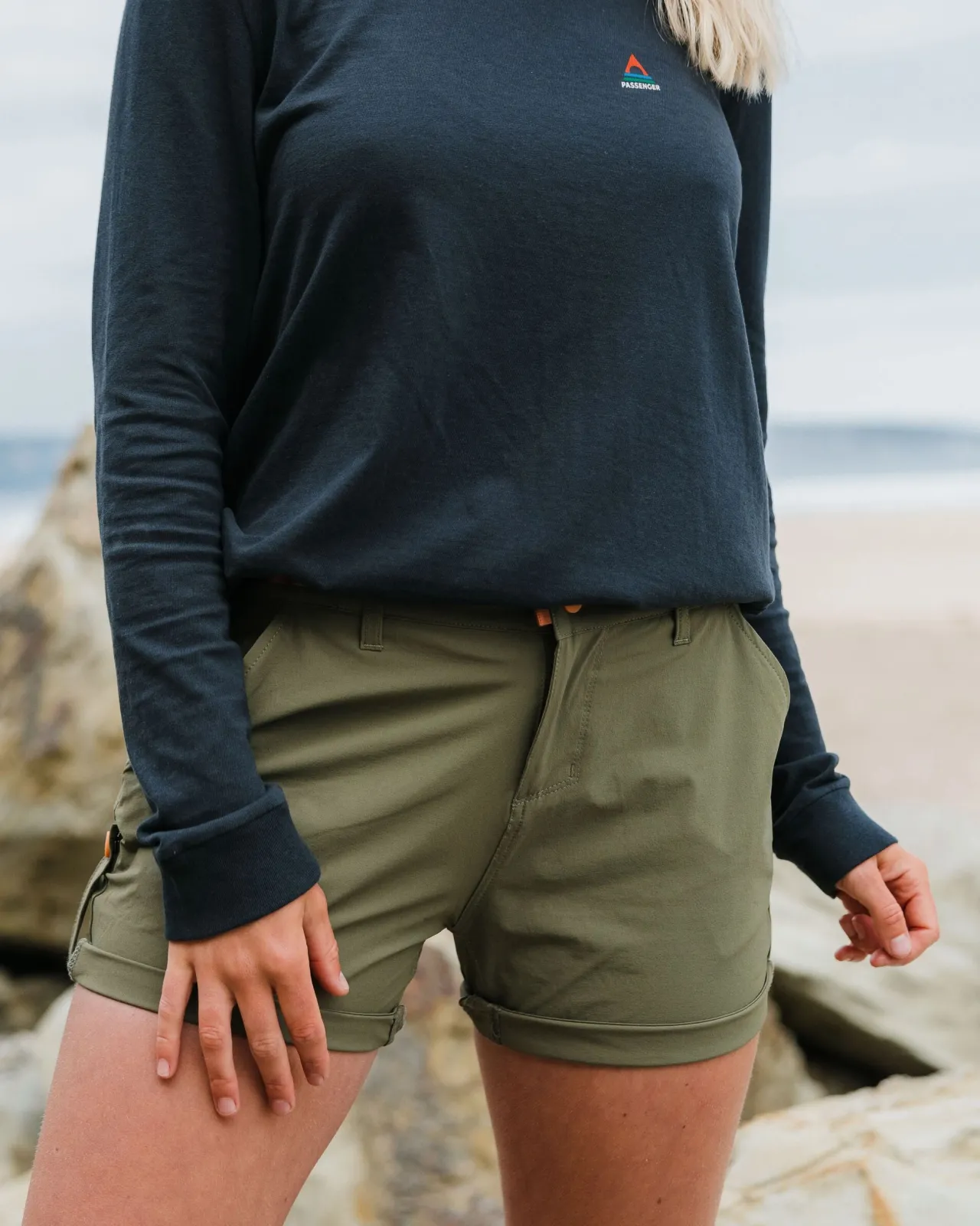 trail_roll_up_shorts__khaki_4.webp Cheap 365 Trail Roll Up Shorts - Damen Kurze Hosen | Hosen