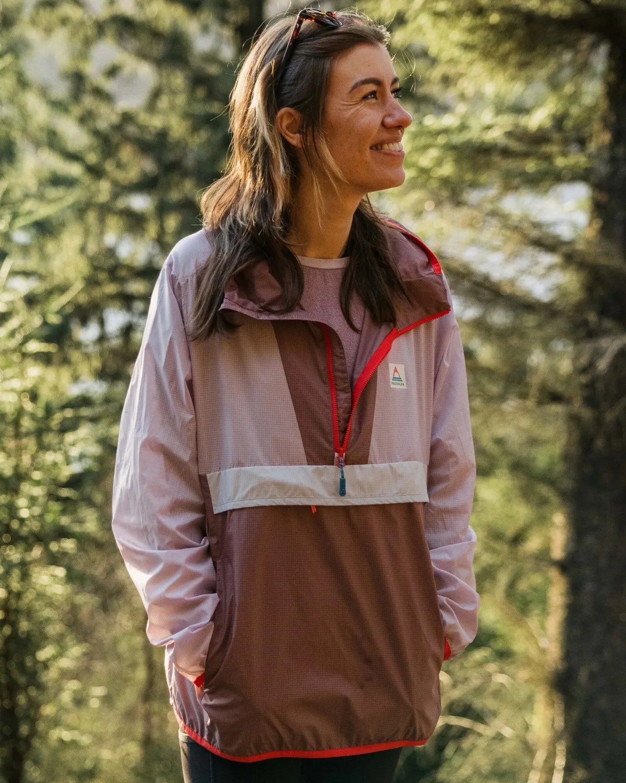 Clearance Viento Recycelte Windjacke Anorak - Fliedernebel/Traube Damen Oberteile
