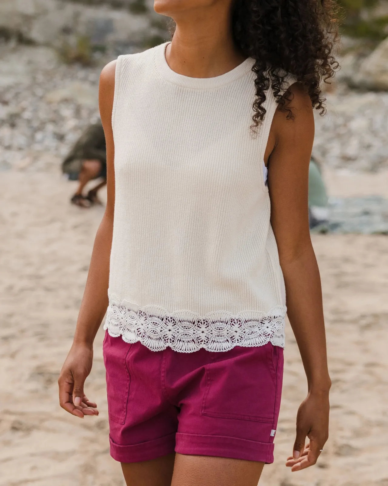 Clearance Vintage Bio Stricktop - Damen Strickwaren