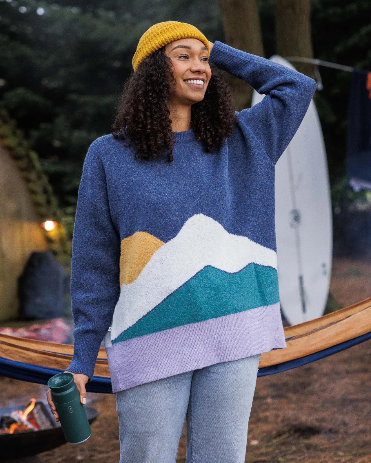 Cheap Vista Recycelter Strickpullover - Dunkler Denim Damen Strickwaren