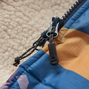 Store Waves Recycelter Sherpa Gefütterter Surf Poncho - Tiefblaues Camo Surf-ponchos | Surf-ponchos