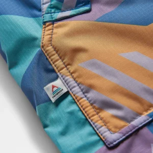 Store Waves Recycelter Sherpa Gefütterter Surf Poncho - Tiefblaues Camo Surf-ponchos | Surf-ponchos