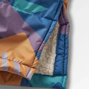 Store Waves Recycelter Sherpa Gefütterter Surf Poncho - Tiefblaues Camo Surf-ponchos | Surf-ponchos