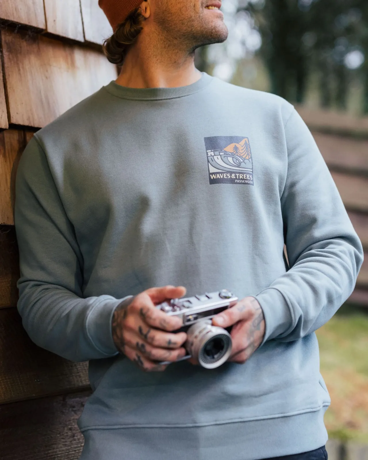 Discount Waves u0026 Trees Bio-Baumwoll-Sweatshirt - Stürmische See Herren Kapuzenpullover & Sweatshirts