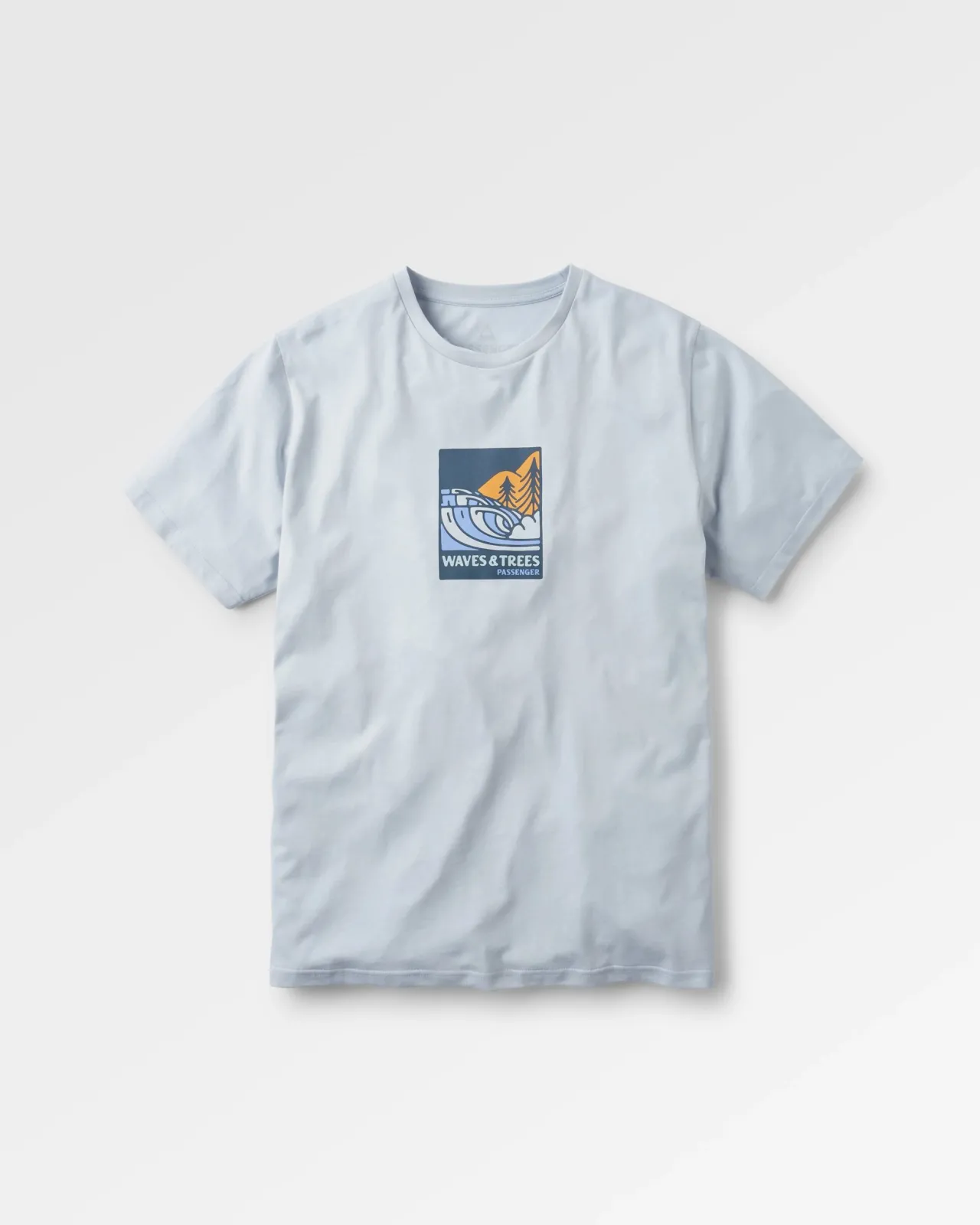 Store Waves u0026 Trees Bio-Baumwoll-T-Shirt - Grau Blau Herren T-shirts & Tanktops