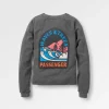 Fashion Waves u0026 Trees Recyceltes Baumwoll-Sweatshirt - Damen Kapuzenpullover & Sweatshirts