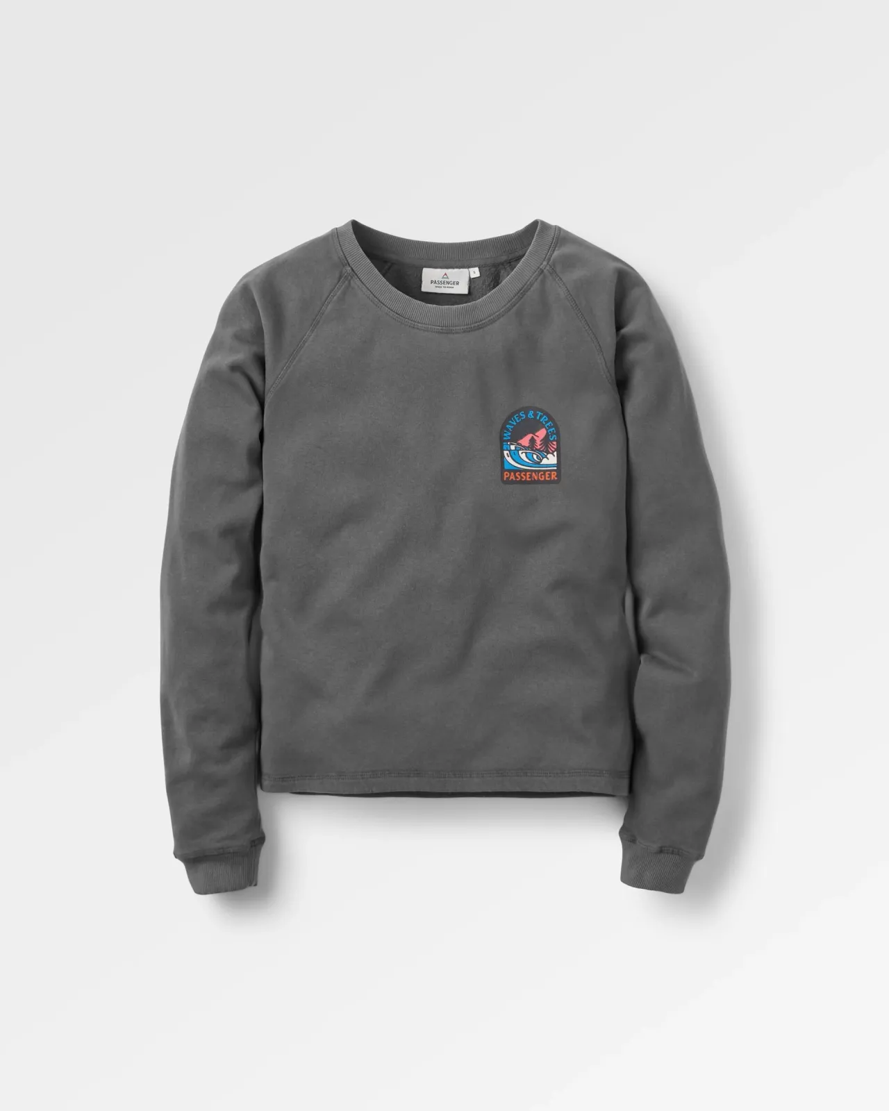 Fashion Waves u0026 Trees Recyceltes Baumwoll-Sweatshirt - Damen Kapuzenpullover & Sweatshirts