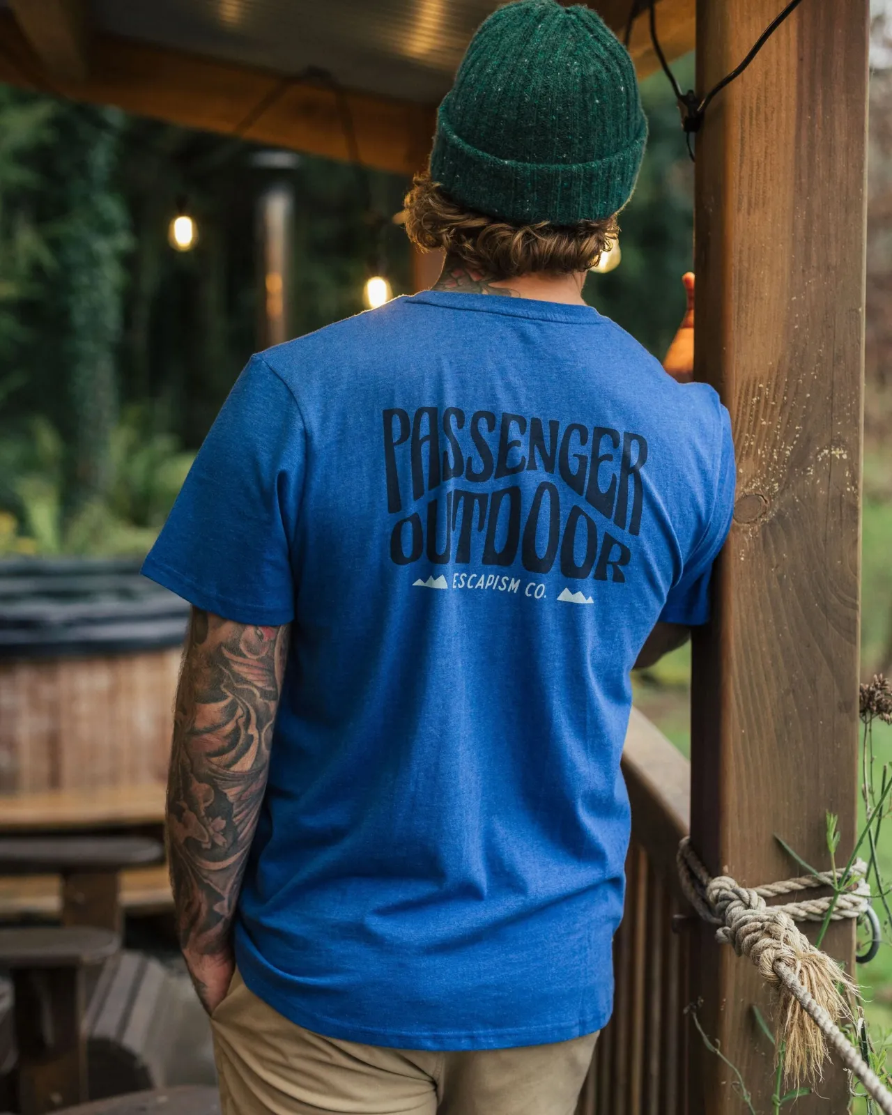 Flash Sale Yuca Bio-Baumwoll-T-Shirt - Azurblauer Mergel Herren T-shirts & Tanktops