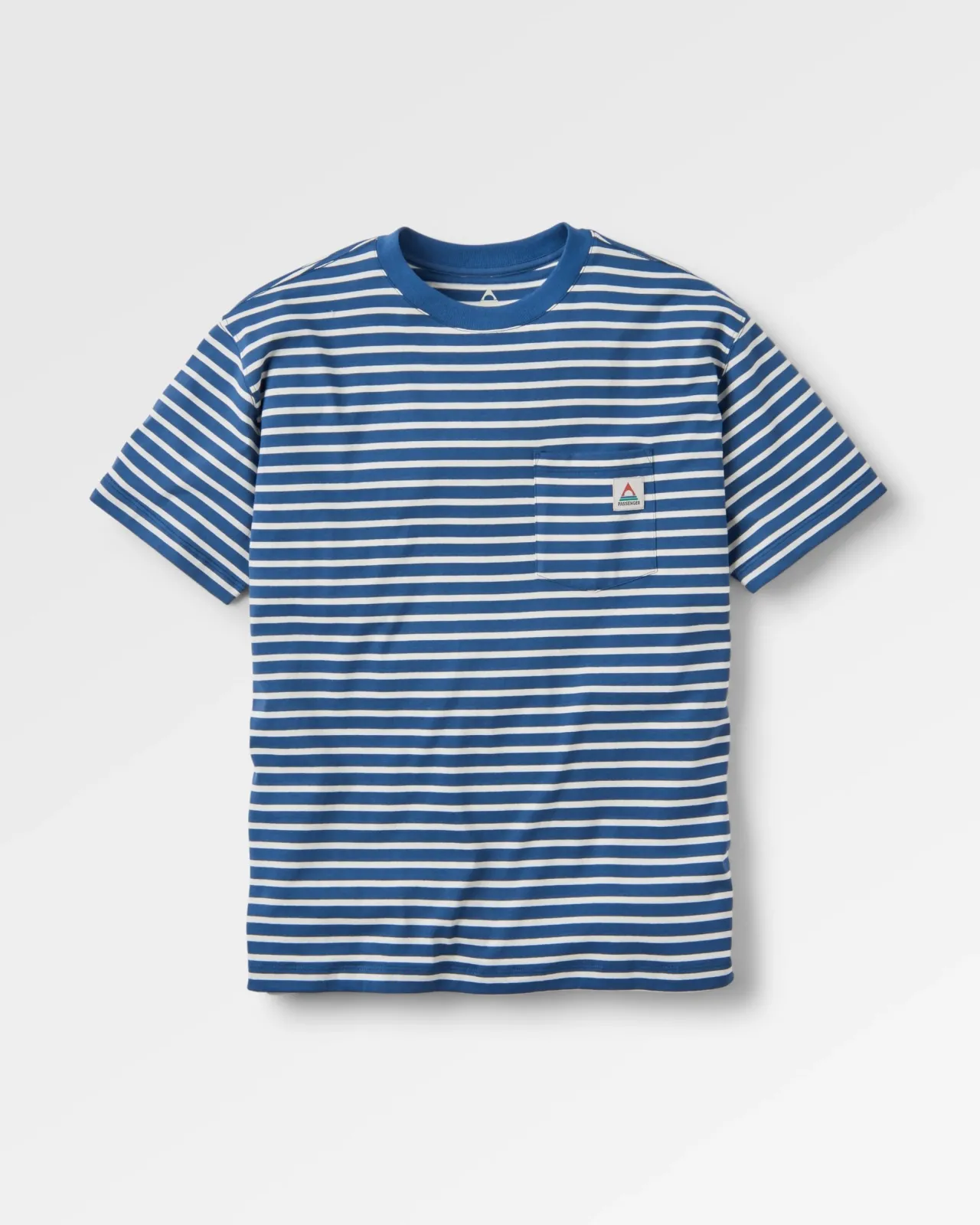 Best Sale Zen Recyceltes T-Shirt mit Lockerer Passform - Dunkles Denim / Birkenstreifen Herren T-shirts & Tanktops